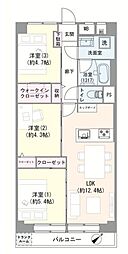 藤和高輪台コープ 3LDKの間取図画像