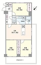 エンゼルハイム東六郷 3LDKの間取図画像