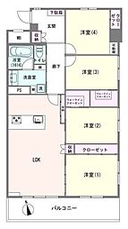 ドルフ目黒 4LDKの間取図画像