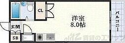 東明マンション江坂 ワンルームの間取図画像