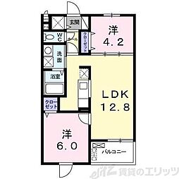 コージーガーデン 2LDKの間取図画像