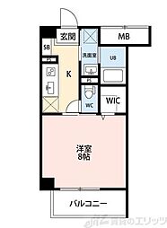 石塚アネックス 1Kの間取図画像