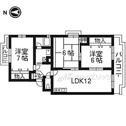 シャロームD棟 3LDKの間取図画像