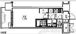 エスレジデンス大阪同心 1Kの間取図画像