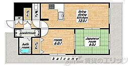 ダイアパレス淡路 2LDKの間取図画像