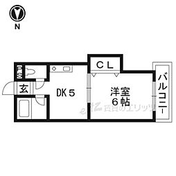 都部ハイツ 1LDKの間取図画像