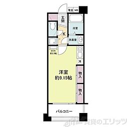 フォレステージュ江坂垂水町 ワンルームの間取図画像