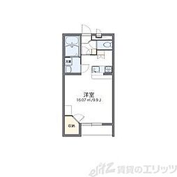 レオパレスエステート2 1Kの間取図画像