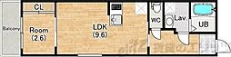 ココングランジュール吹田垂水町 1LDKの間取図画像