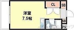 エスポワールミヤビ ワンルームの間取図画像