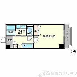 M・緑地 1Kの間取図画像