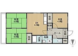 ハイツ'81 3DKの間取図画像