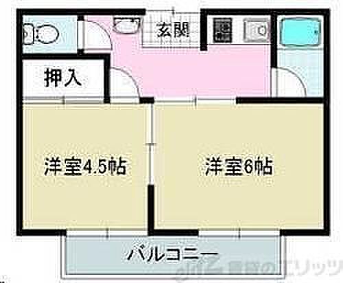 辻子マンション 101｜大阪府茨木市丑寅１丁目(賃貸マンション2K・1階・30.00㎡)の写真 その2