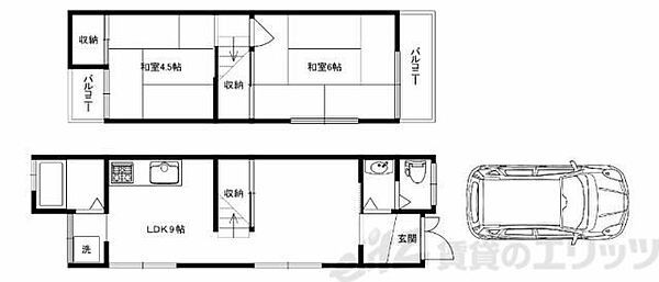 フシ魅の家 1｜大阪府高槻市西冠２丁目(賃貸テラスハウス2LDK・--・44.45㎡)の写真 その2