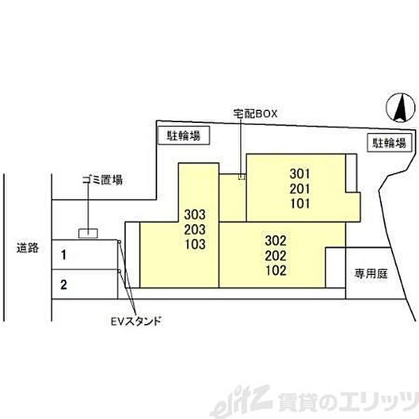 D-residence茨木水尾 201｜大阪府茨木市水尾１丁目(賃貸アパート2LDK・2階・62.43㎡)の写真 その2