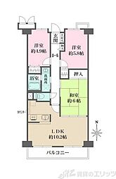 サワン東太田 1階3LDKの間取り