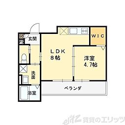 仮称）高槻市赤大路共同住宅 3階1LDKの間取り