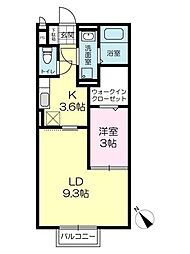セントラルグレイス 1階1SLDKの間取り