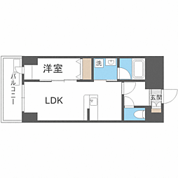 シンセラティ薬院 7階1LDKの間取り