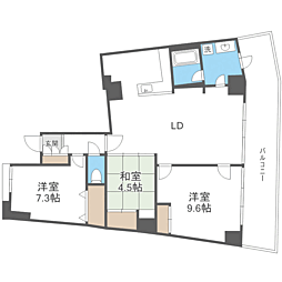 アイランドシティ・インフィニガーデンサウス棟 16階3LDKの間取り