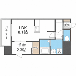 ＡＬＬＥＭ　ＹＯＳＨＩＺＵＫＡ 10階1LDKの間取り