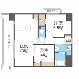 ＬＩＢＴＨ博多空港通り 6階2LDKの間取り