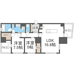 間取図画像 2LDK