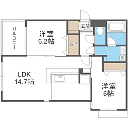 間取図画像 2LDK