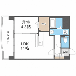 ナウヴィレッジ松島ＩＩ 7階1LDKの間取り