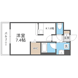 エンクレストベイサイド通り 1Kの間取図画像