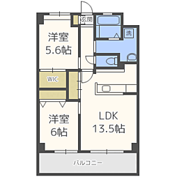SKスプリングスガーデン 2LDKの間取図画像