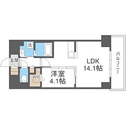 博多グランドレジデンス 1LDKの間取図画像