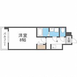 S-レジデンス大橋FLUSS 1Kの間取図画像