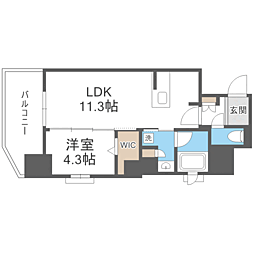 エンクレスト天神TERRACE 1LDKの間取図画像