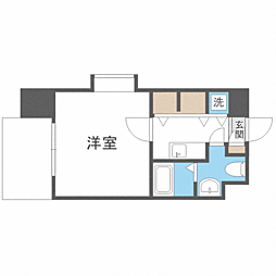 サヴォイ博多ブールバール 1Kの間取図画像