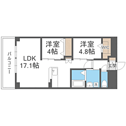 VALENTIA友泉亭 2LDKの間取図画像
