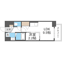 ライフプラン赤坂 1LDKの間取図画像
