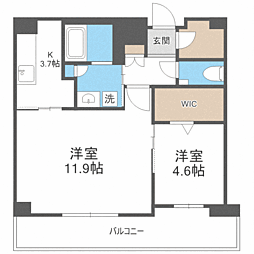 エンクレスト博多駅南FIT 2Kの間取図画像