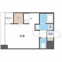 エンクレストベイ天神東3 1Kの間取図画像