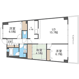 アイランドシティインフィニガーデンN棟 3LDKの間取図画像