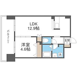 shostyleHAKATA 1LDKの間取図画像