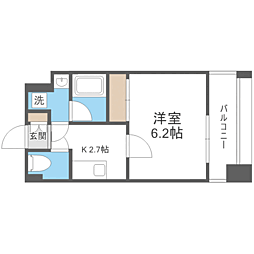 エンクレスト天神PORT 1Kの間取図画像