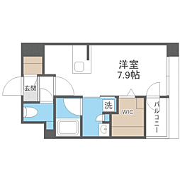 エンクレスト空港前 ワンルームの間取図画像