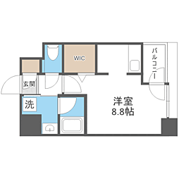 エンクレスト空港前 ワンルームの間取図画像