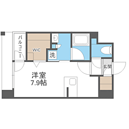 エンクレスト空港前 ワンルームの間取図画像
