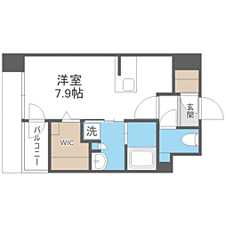 エンクレスト空港前 ワンルームの間取図画像