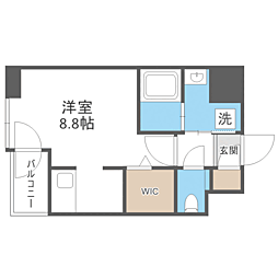 エンクレスト空港前 ワンルームの間取図画像