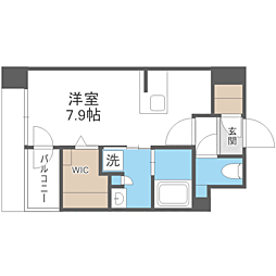 エンクレスト空港前 ワンルームの間取図画像