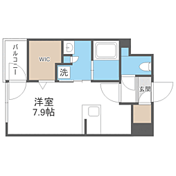 エンクレスト空港前 ワンルームの間取図画像