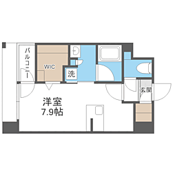 エンクレスト空港前 ワンルームの間取図画像